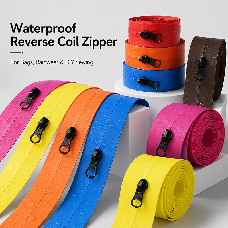5/10M 3#5# Nylon Waterproof Zipper Tape Plastic Coil Zip with Sliders for Craft Wallet Garment Sewing Repair Kit Roll Supplies