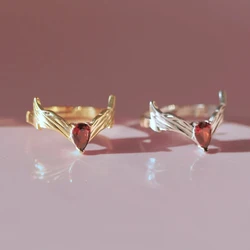 Scarlet Witch Ring Women Fashion Geek Jewelry Accessory Superhero Witch Crown Inspired Ring Adjustable Cosplay Ring Gift For Her