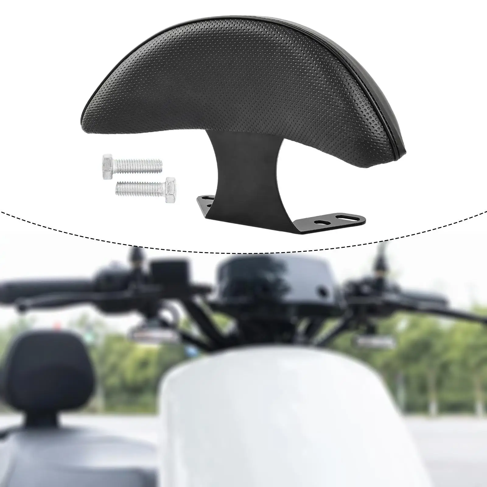 Universal Rear Seat Backrest Metal Cushion Support for Scooter Motorcycle Electric Bike Cycling Daily