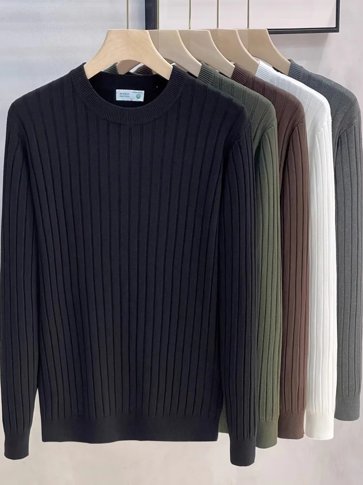 

Мужской приталенный вязаный свитер с высоким воротником, осень-зима Faion Ci Sle, полиэфирное волокно, длинный теплый цвет свека...