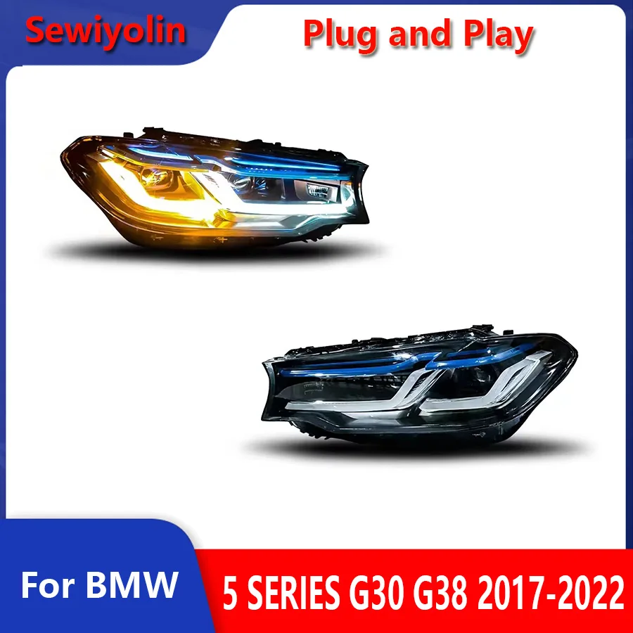 Car Accessorie LED Lights for BMW G30 G31 Headlight Projector Lens 2017-2021 5 Series 530i 525i M5 G38 Headlamp Front DRL Signal