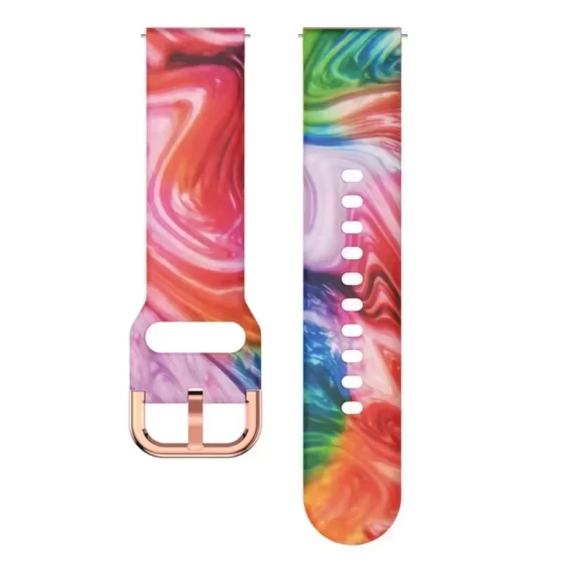 22MM 20mm 18mm band For Redmi Watch 5 lite/ Xiaomi Mi Watch 5 Active Wristband Printed Silicone Bracelet Sport strap Accessories