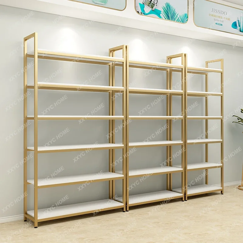 Steel and wood  Shelves Sample display racks Supermarket Maternal and infant products Shoe bag display   Beauty cabinet