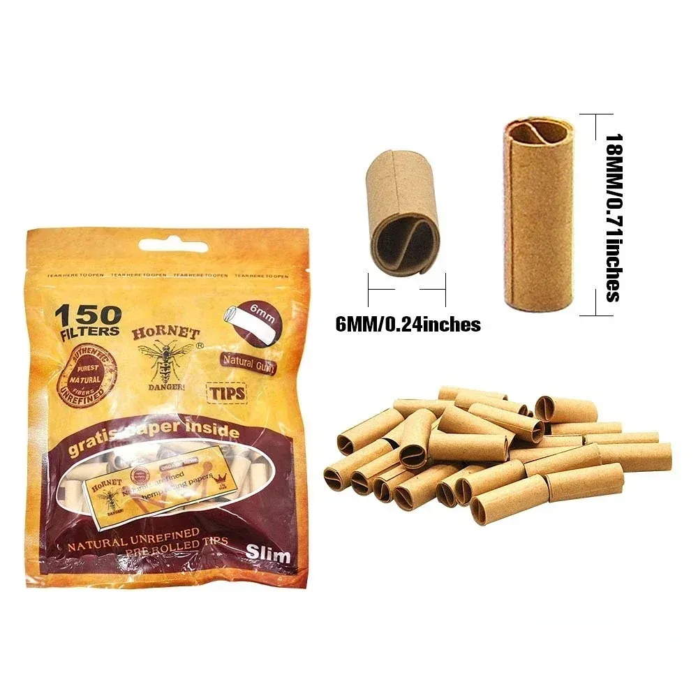 MOONSHADE Natural Cigarette Filters 5/6/7mm Slim Cigarettes Tip Filter Tubes Rolled Pre-rolled Paper Smoking Accessories Gadgets