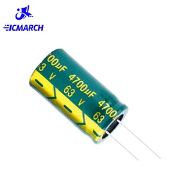 Condensatore 1/5PCS 63V 4700UF 22 x40mm 4700UF 63V 63 v4700uf condensatore elettrolitico in alluminio a bassa frequenza ESR ad alta frequenza