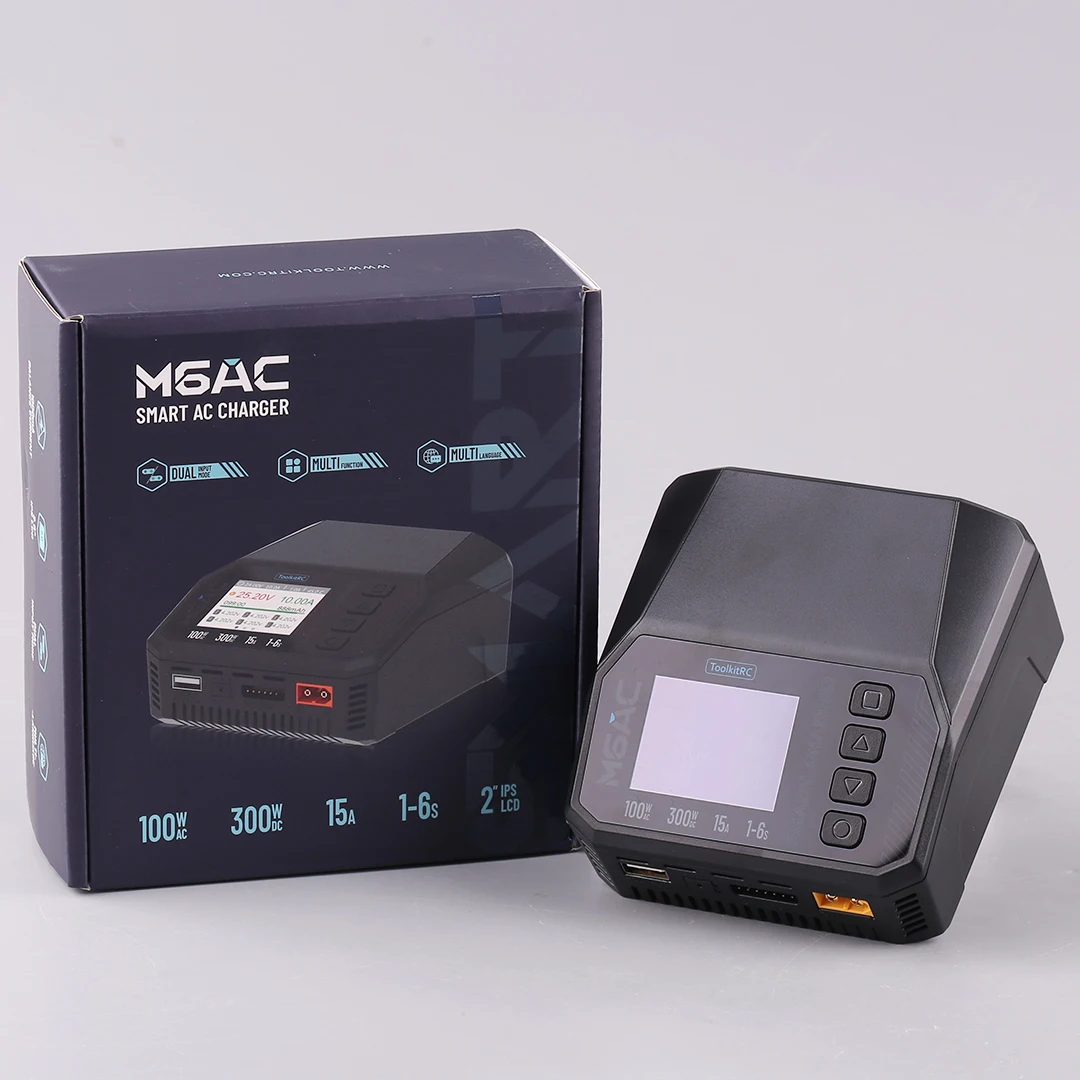 ToolkitRC M6AC 15A 300W Multifunctional LiPo Battery Charger Smart 1-6S Balance for RC Models - High Power RC Accessory view 3