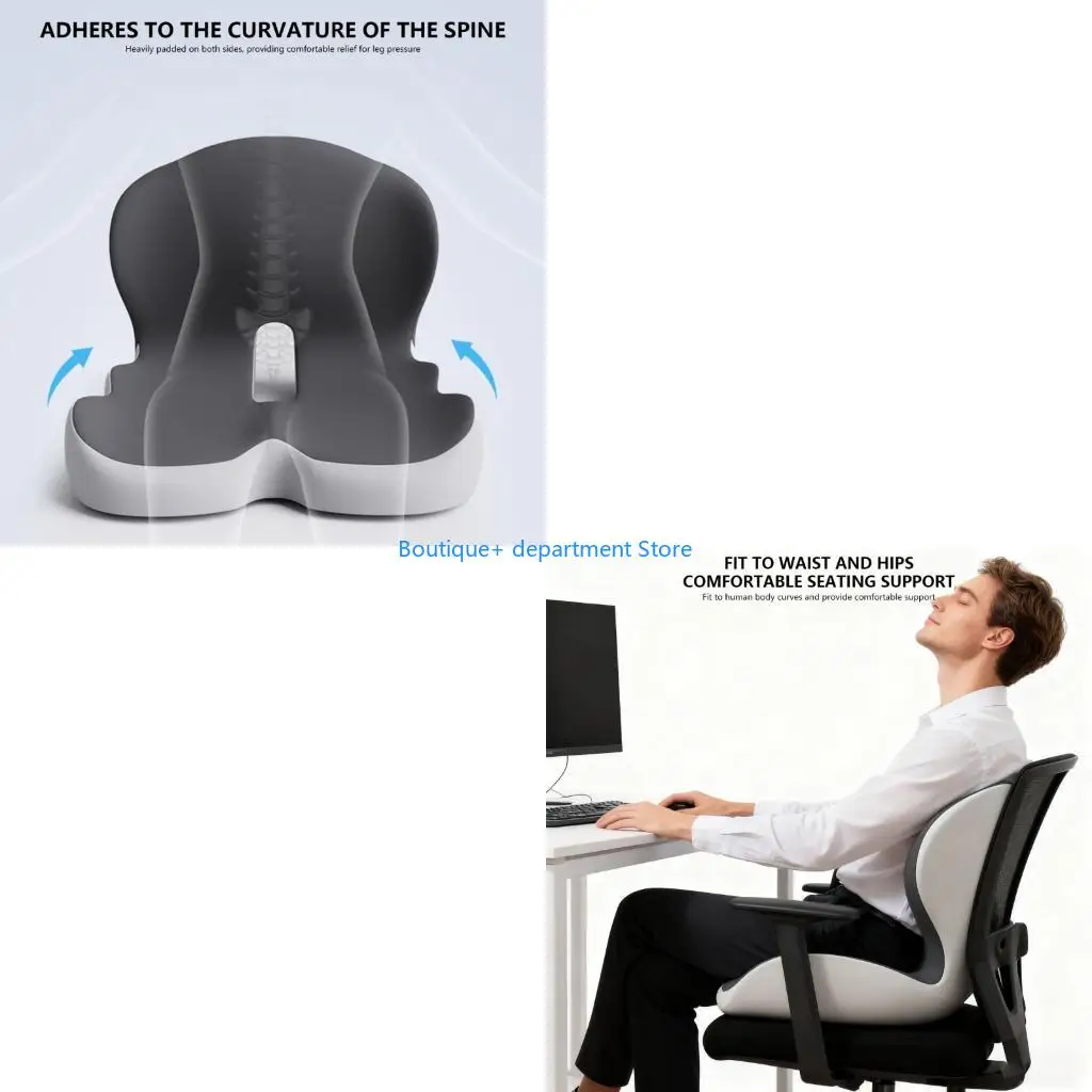 E1PD Tall Density Molded Chair Pad Ventilated Fabric Not Slip Base Pose Amendment Long Sitting