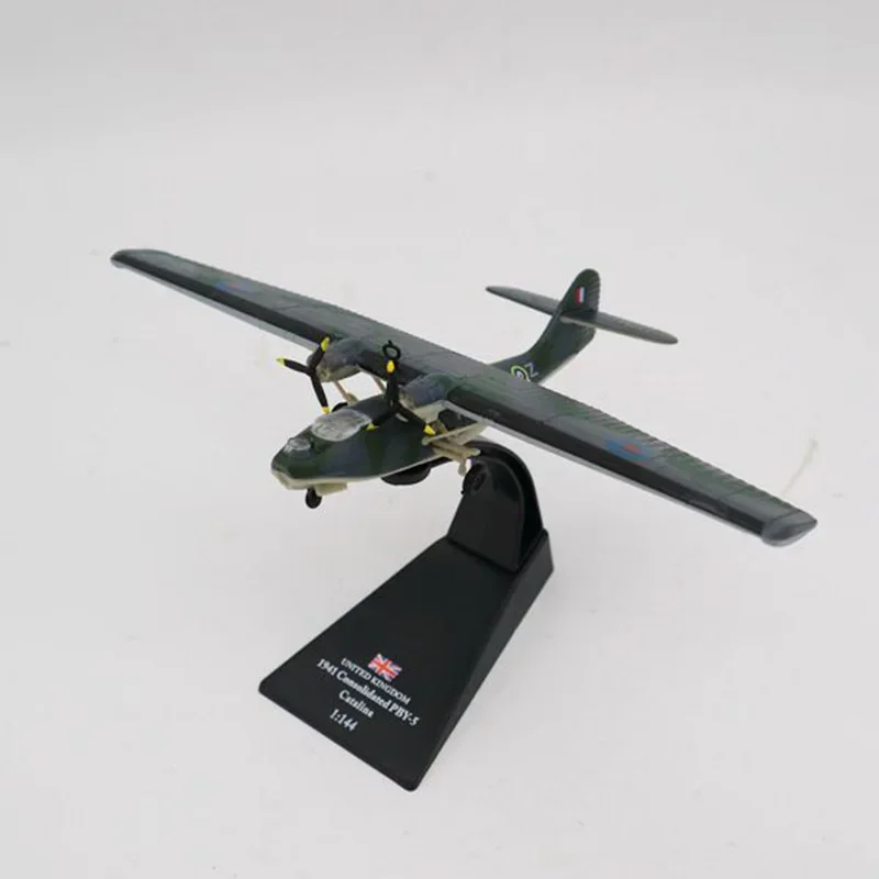 1/144 UK RAF Classic PBY-5A PBY5A Catalina Aircraft Fighter Canso Amphibious hydroplane Sea Plane Replica Model Toy