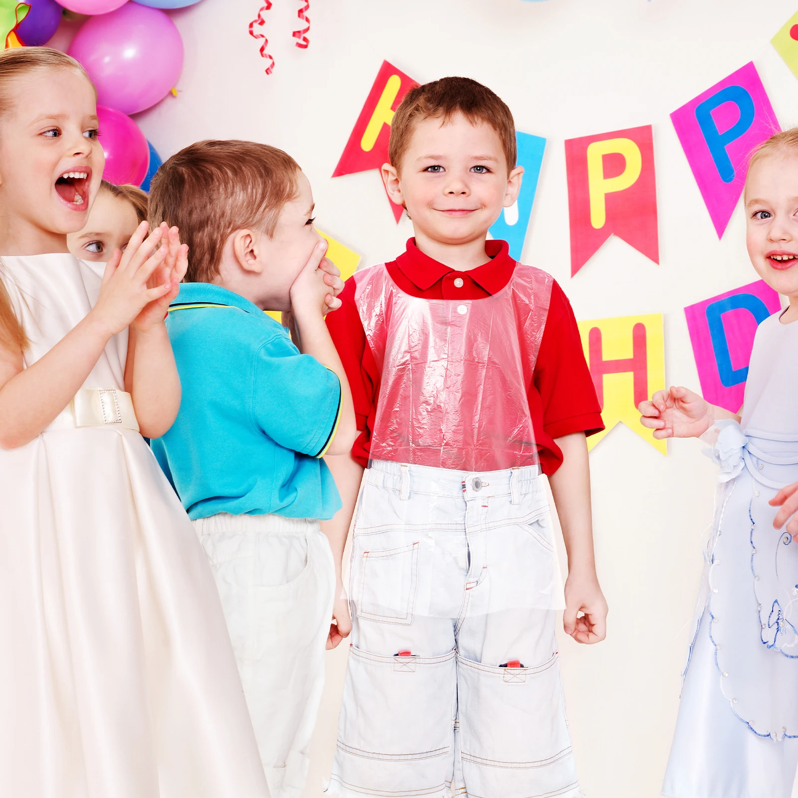 

25pcs Children Waterproof Disposable Aprons 60x65cm Thickened Oil Resistance BBQ Baking Home Use Multi-purpose Kitchen