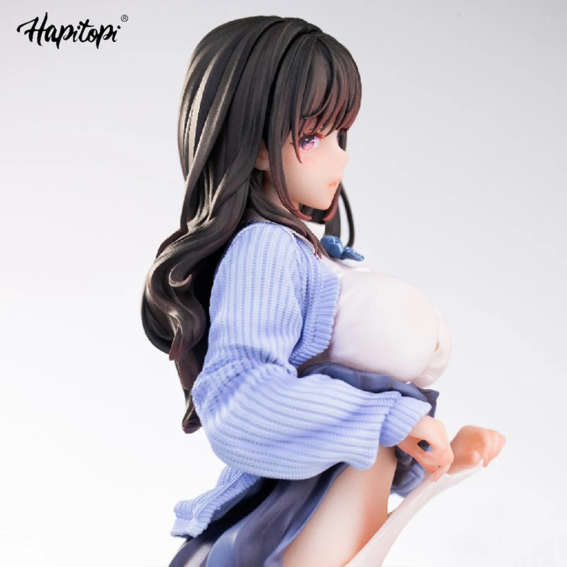 Hapitopi oryginalna oryginalna seksowna dziewczyna Anime siostra łazienka 27.5cm podążając za oczami termochromowa farba Model figurka zabawka prezent