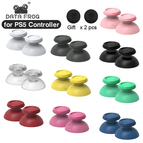 DATA FROG PlayStation 5 용 3D 조이스틱 캡 PS5 아날로그 스틱 버튼 용 교체 썸 스틱 버튼 컨트롤러 액세서리