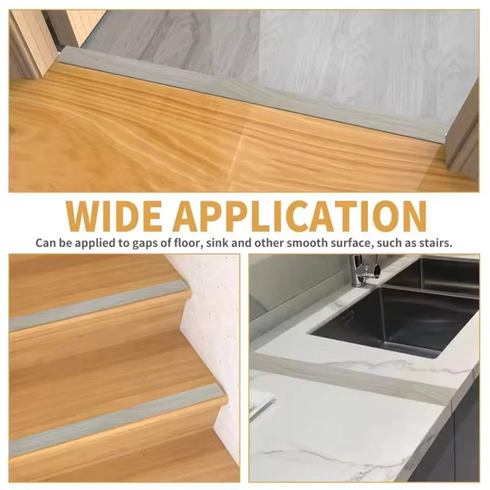 1 قطعة 5 سنتيمتر/1.96in لاصق الطابق الانتقال قطاع عتبة الباب صفح الأرضيات مقسم بار بولي كلوريد الفينيل الطابق موصل الأجهزة الطابق #6