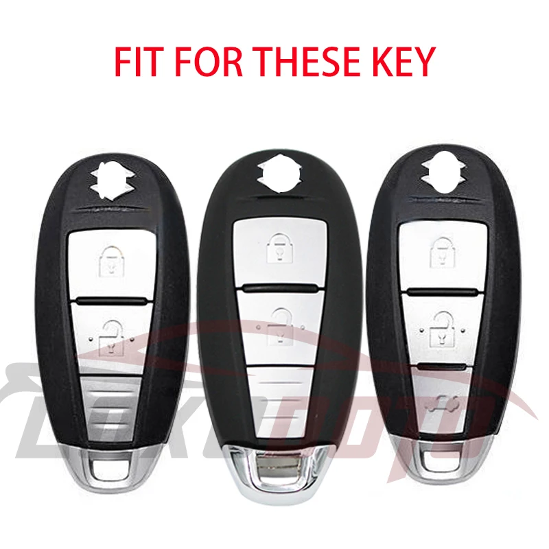 Key Case Cover For Suzuki S-Cross 2024 Vitara Swift Ignis Kizashi SX4 Baleno Ertiga Samurai S-Cross Bag Protector Keychain