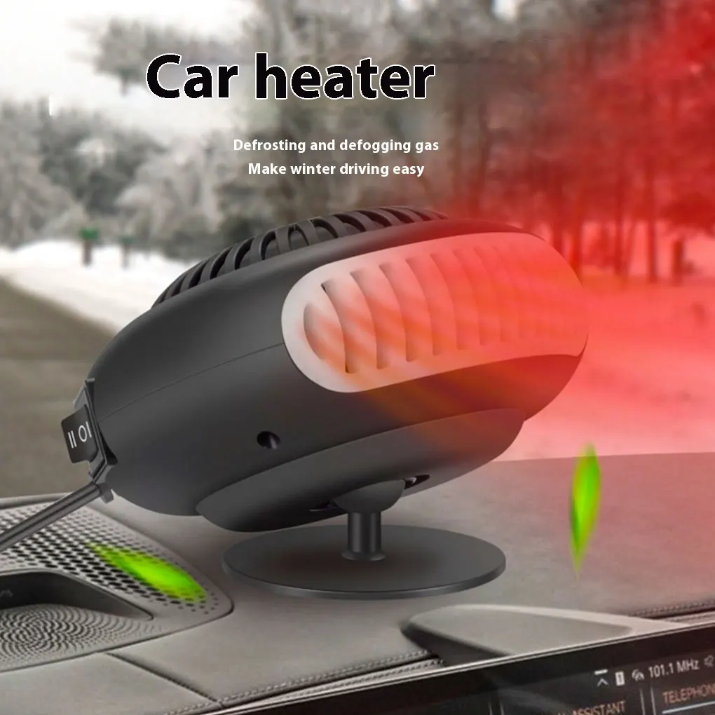 12V Car Heater Adjustable Windscreen Heater Defroster Overheat Prevent 24V Car Heater 2 In 1 Portable Fast Heating