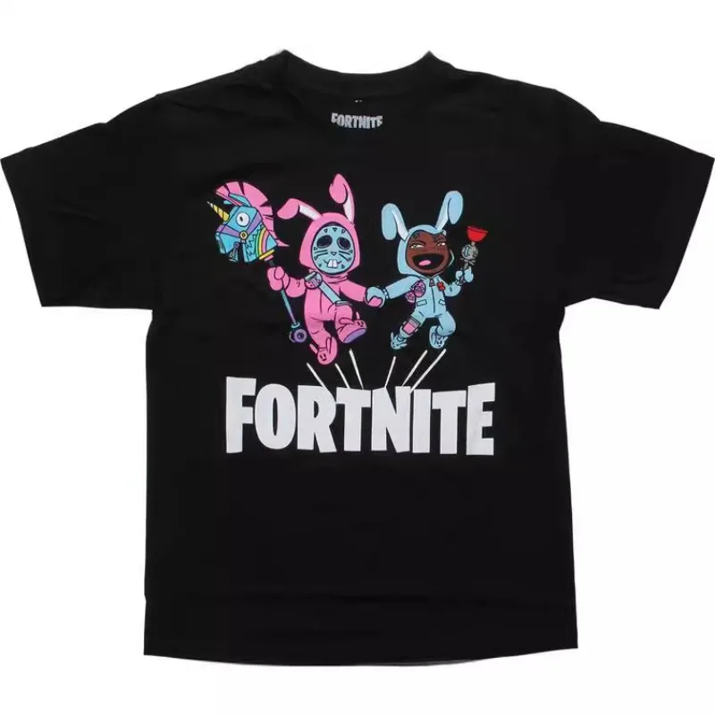 

Hot Game Fortnites T-shirts Cartoon Printed Figures Fortnites Tees Game Short Sleeves Tops Summer Boys Girls Clothes