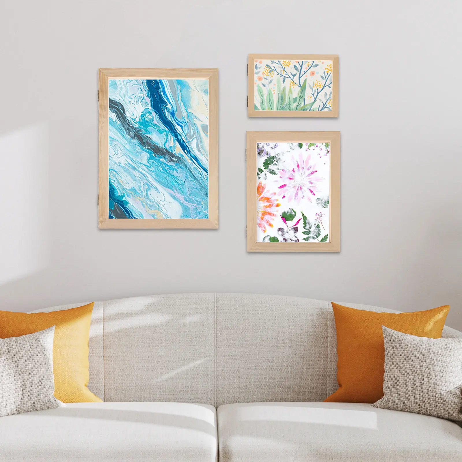 

3Pcs Paper Making Frame Double Layer Wooden Screen Multiple Sizes DIY Paper Making Supplies Handmade Craft Frame