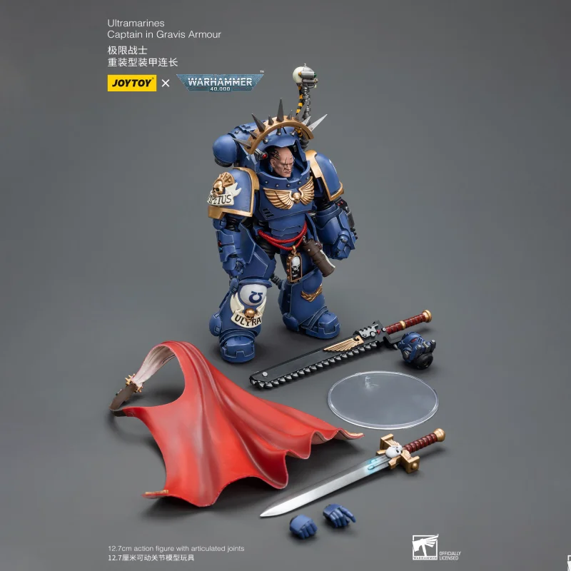 【IN STOCK】JOYTOY Dark Source Warhammer Ultramarines Captain in Gravis Armour Articulated doll model Collector's Edition Toy gift