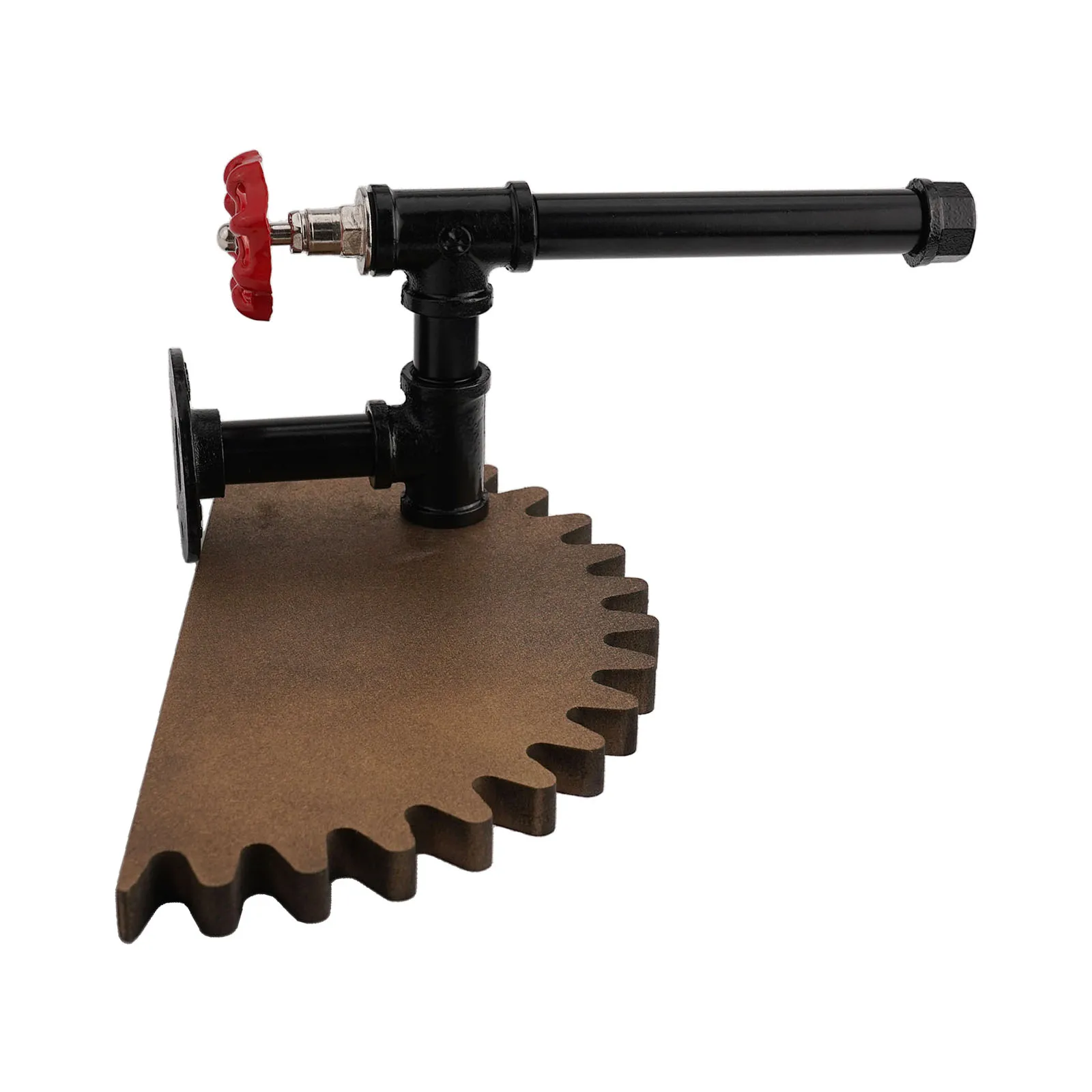 Industrial Pipe Toilet Paper Holder, Rustic Wooden Gear Wall Shelf, Adds a Touch of Vintage Elegance to Your Bathroom