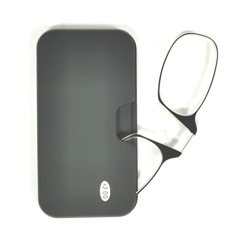 2025 Clip Nose Mini Reading Glasses for men Optical Glasses With Box Wallet Prescription Eyeglasses 1.0-3.0