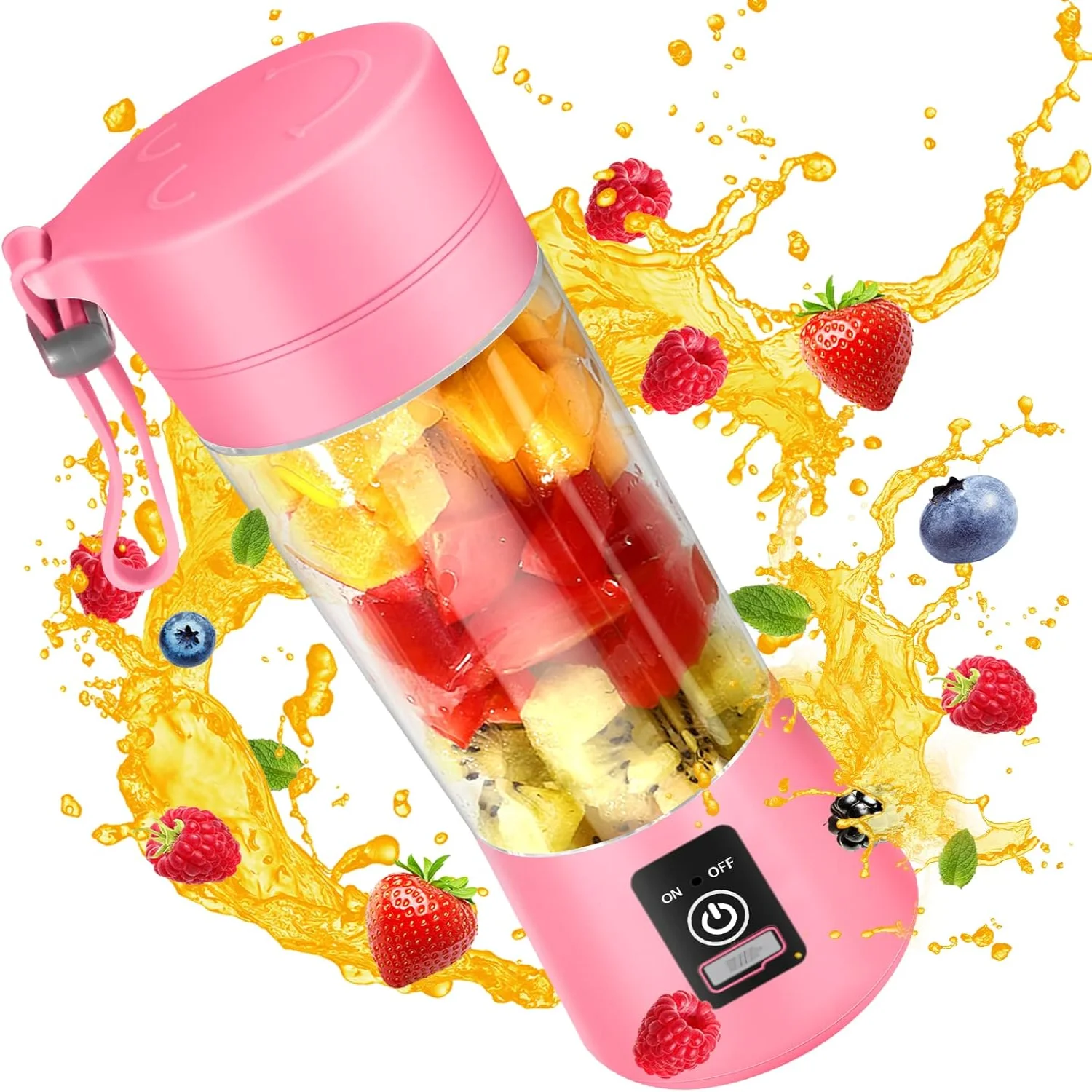 Portable Blender, Personal Size Blender for Shakes and Smoothies with 6 Ultra  Blades, 17Oz 4000mAh Powerful Juicer, Mini Blende