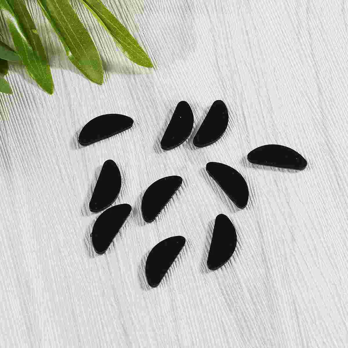 

10 Pcs Adhesive Nose Pads for Glasses Silicone Bridge Eyeglasses Black Anti Slip