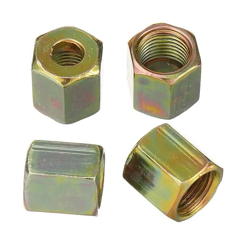 100Pcs Male Female Copper Brake Pipe Fittings M10 x 1mm Metric Nuts Screw For 3/16\