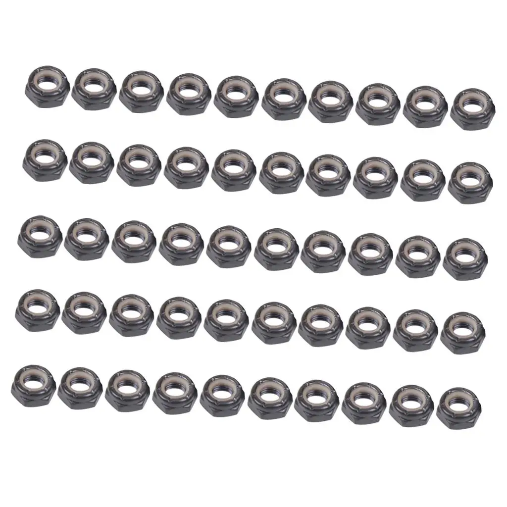 50pcs Axle Nuts for Skateboard Longboard Trucks Skateboarding Accessories