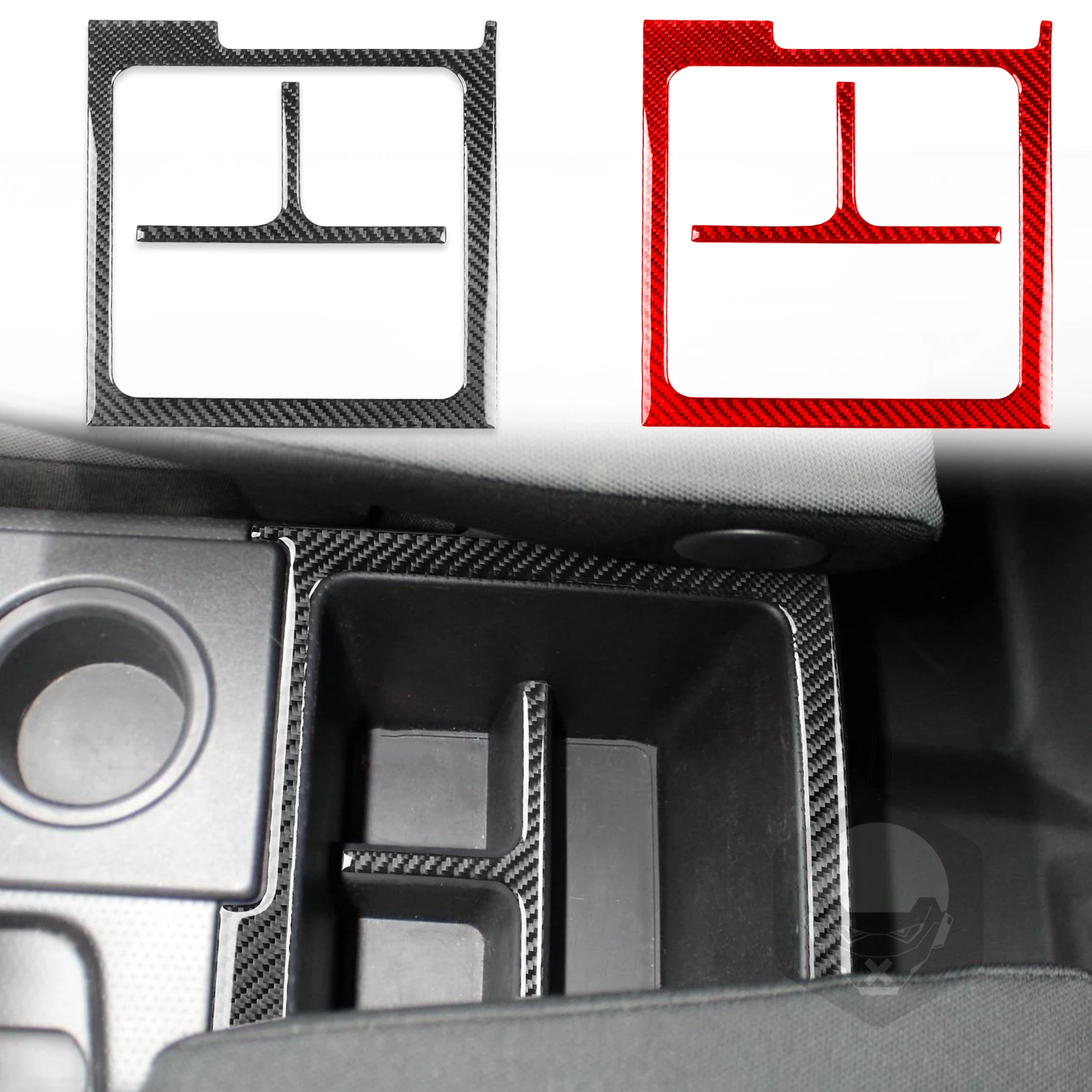 for FJ Cruiser 2007-2021 Central Control Storage Box Decals Decoration Trim Cover Car Interior Moulding Accessories Carbon Fiber