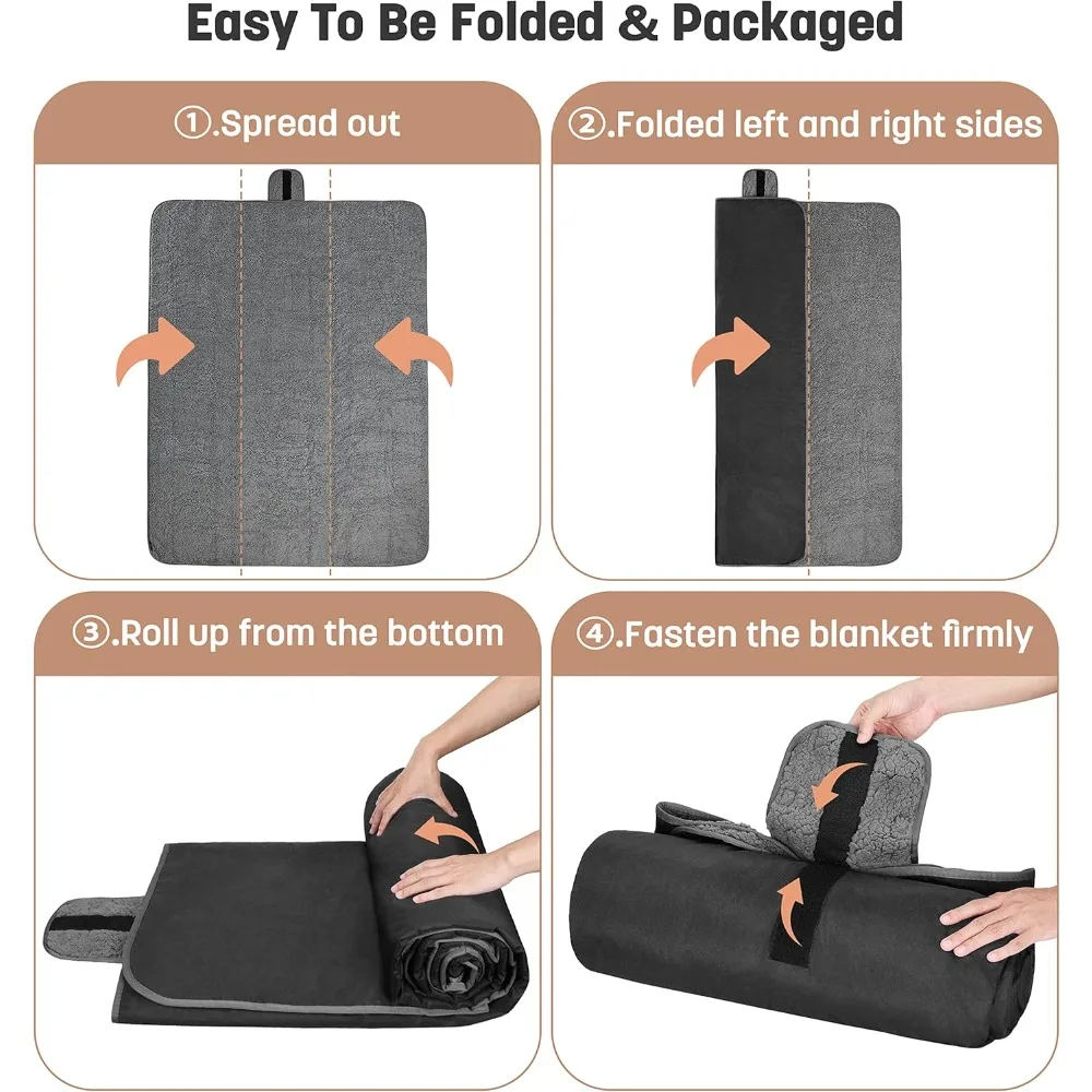 بطانية سفر الشمال في الهواء الطلق يندبروف ثلاث طبقات تصميم المحمولة الدافئة مقاوم للماء مناسبة للنزهات المشي لمسافات طويلة والاستخدام الشتوي #4