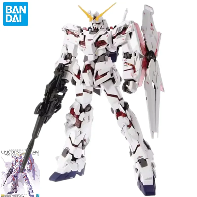 Bandai MG Unicorn Gundam Ver.Ka model anime peripheral RX-0 mecha assembled hand-made robot toy ornaments birthday gift