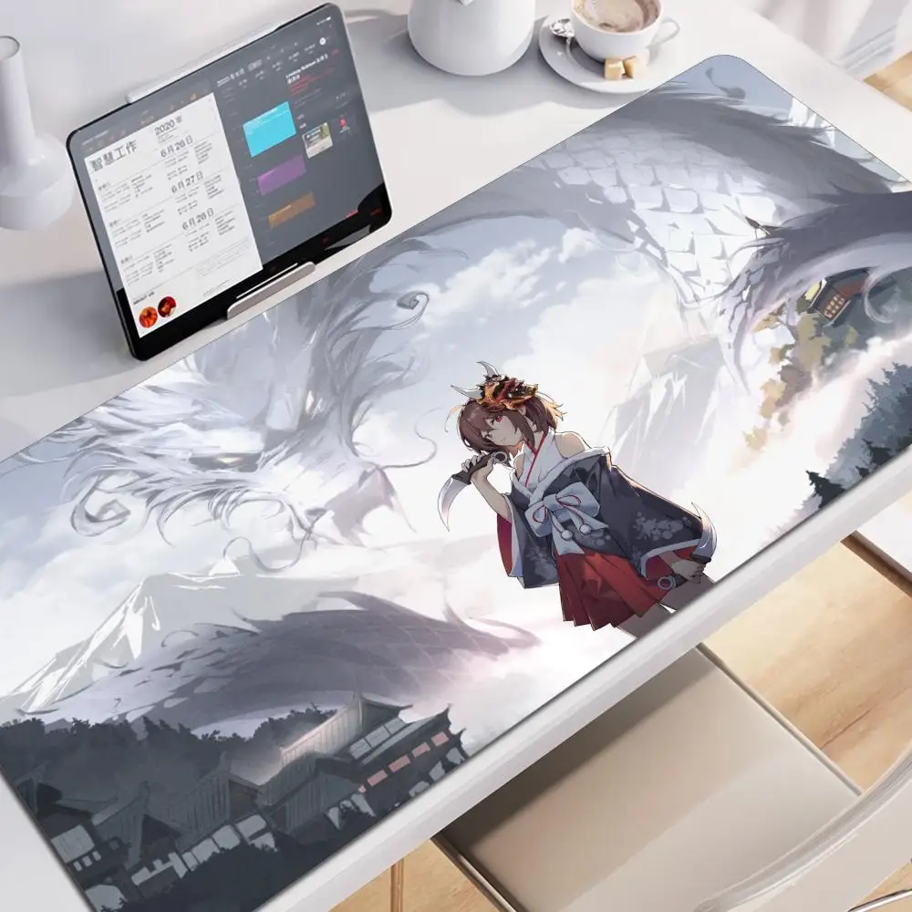 YUki Aim Gaming Mouse Pad Non-Slip Mouse Mat Kazemi Anime Large Mousepad Gamer Professional Computer Big Desk Pads Keyboard Mat