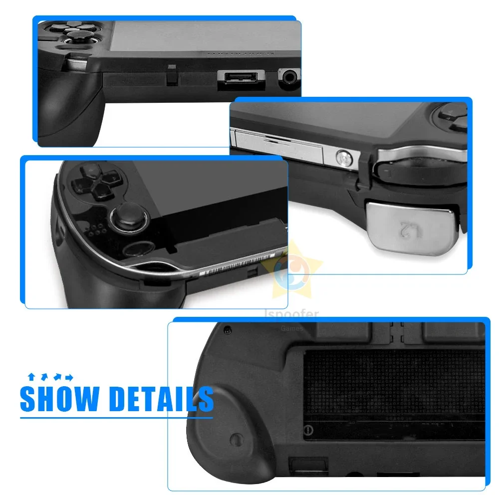 Black Replacement Hand Grip Joypad Stand Case with L2 R2 Trigger Button For PS VITA 1000/PSV1000/PS Vita1000 Game Accessories