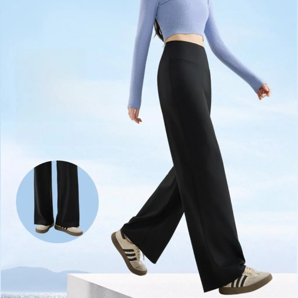 

Women's Straight-Leg Yoga Pants Sports Casual Fitness Sharkskin Fabric Early Summer Relaxed Fit Bottoms