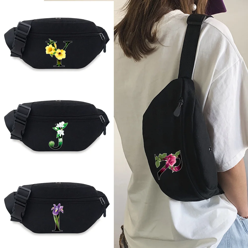 Men's Waist Bag Fashion Fanny Pack Chest Pack Outdoor Sports Crossbody Bags Casual Travel Flower Color Pattern Waist Packs