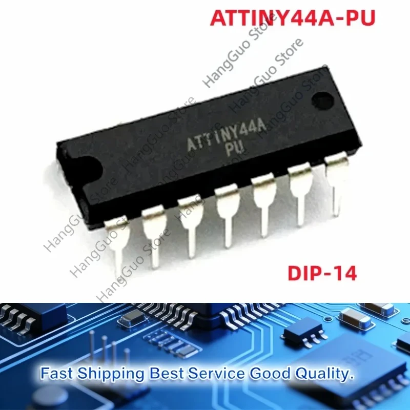 10Pcs/Lot Original ATTINY44A-PU ATTINY44A DIP-14 IC Chip