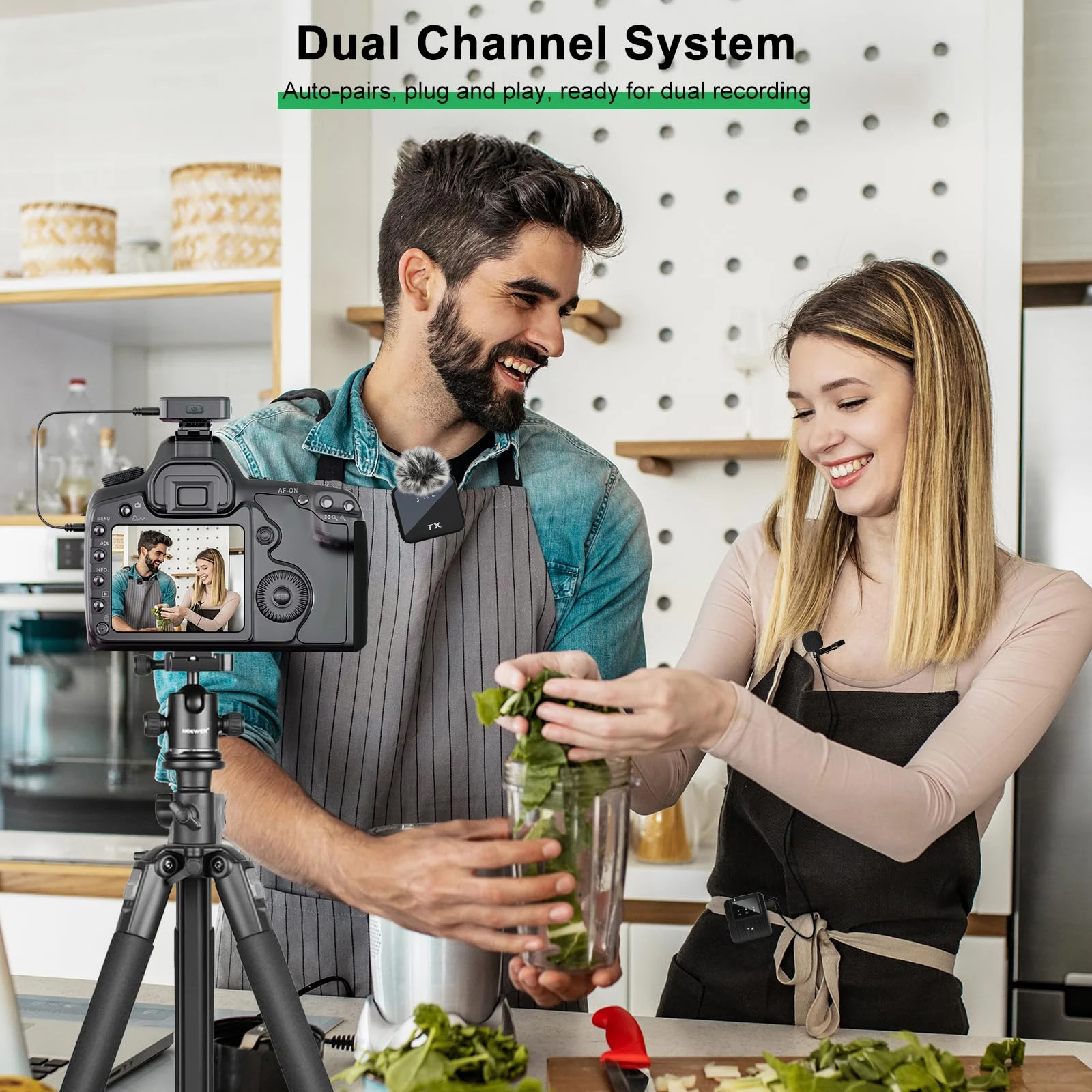 ميكروفون صغير ربطة عنق لاسلكية عالمية 3 في 1 مناسب لإلغاء الضوضاء النشط، ميكروفون طية صدر السترة مناسب لـ Tiktok، Youtube، مدونات الفيديو، المقابلات، البث المباشر