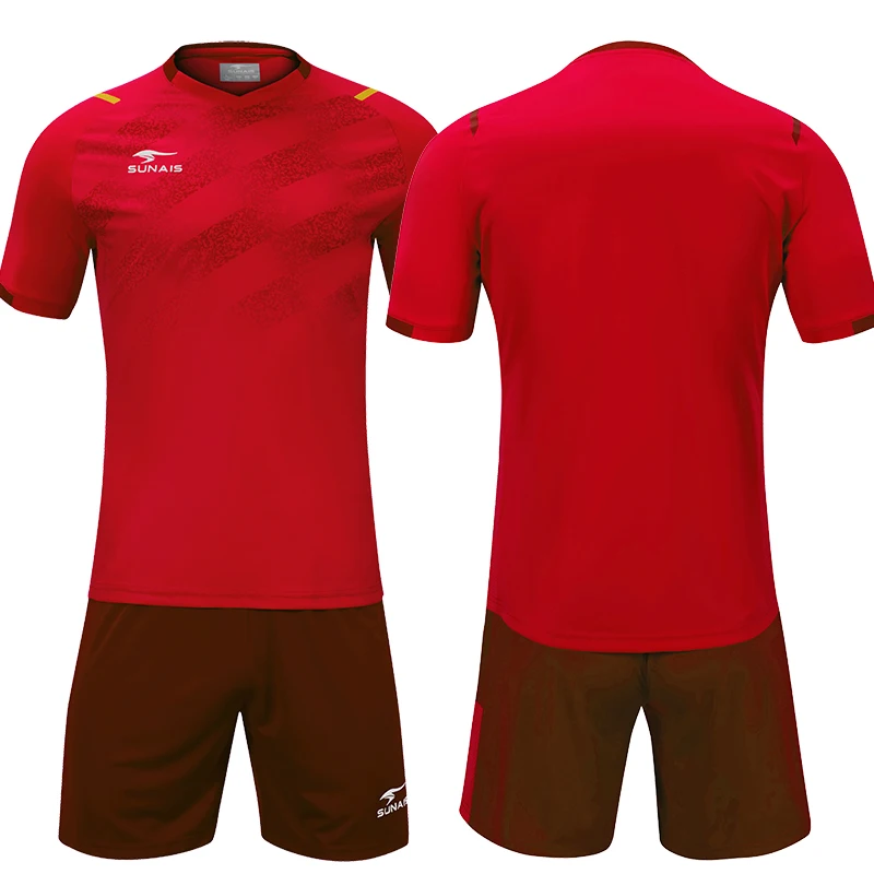 SUNAIS 730142 Adult Soccer Uniform Set Men Women Quick Dry Football Jersey Suit Breathable Training Match Sportswear