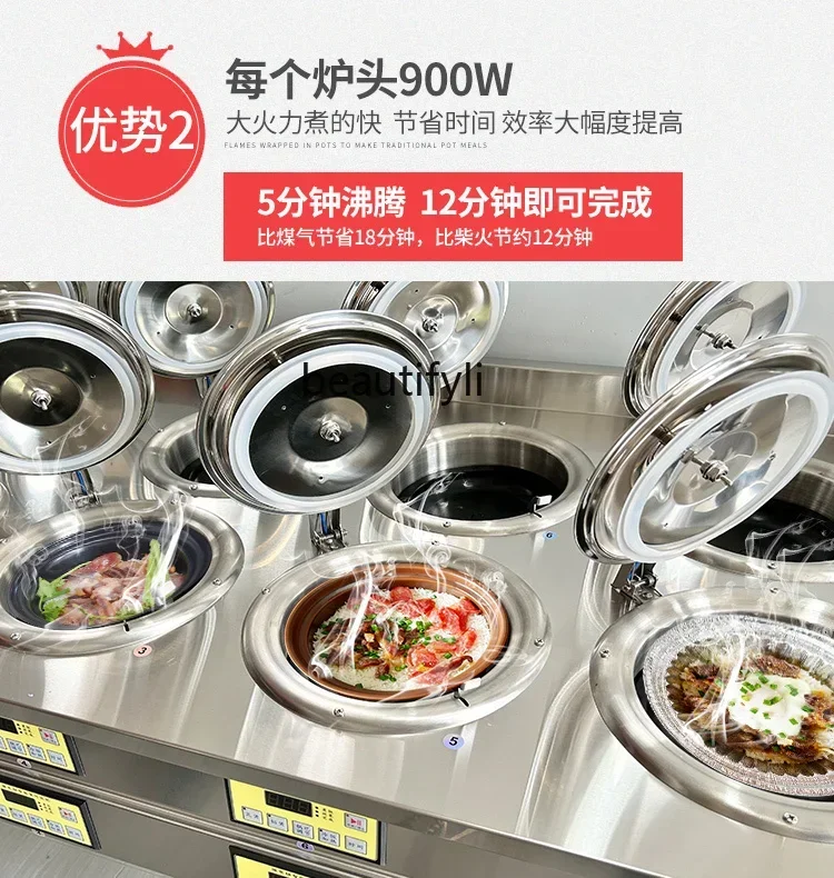 

YH A56 Автоматическая интеллектуальная коммерческая цифровая запеканка, специальная электрическая кастрюля, кастрюля на вынос