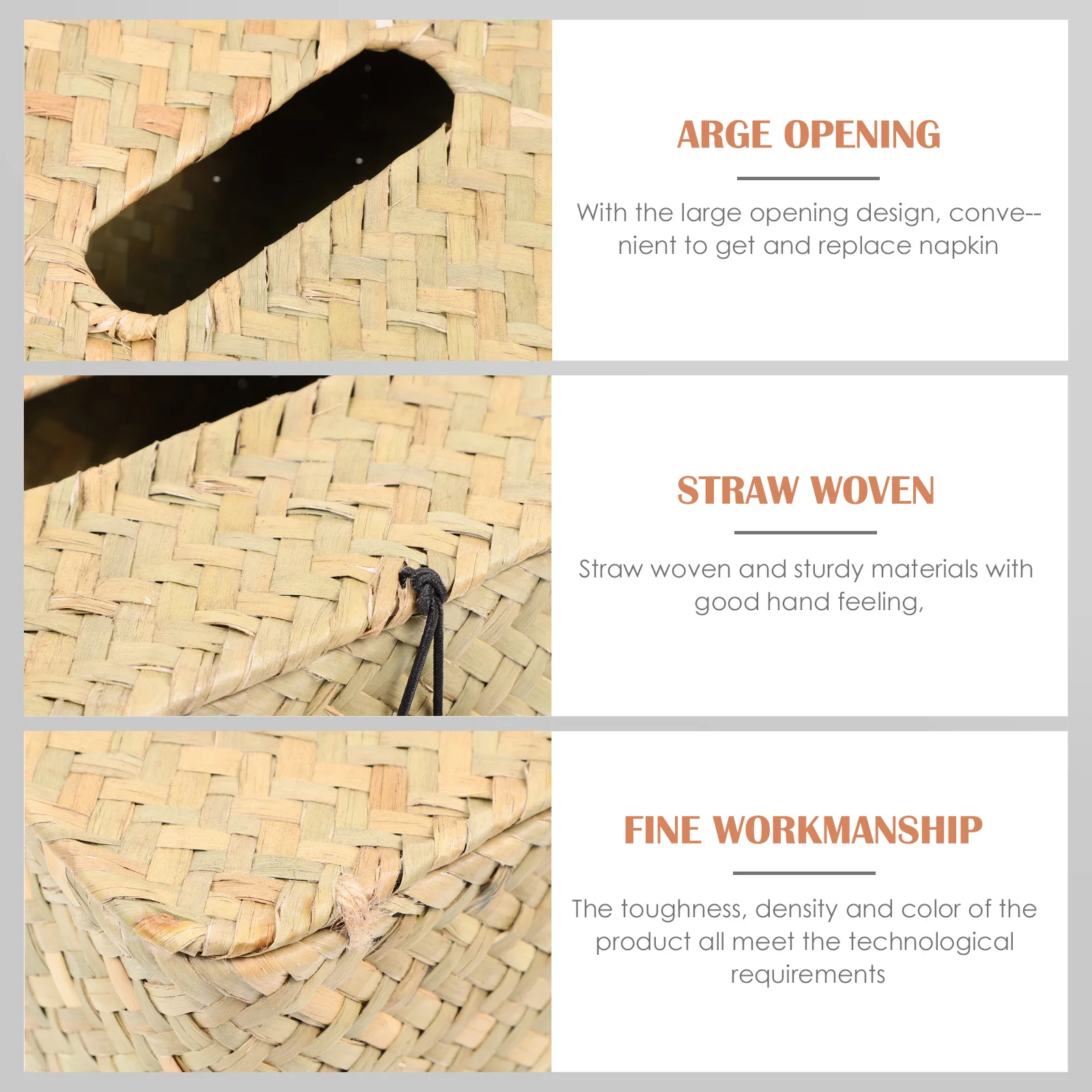 

Country Style Tissue Desktop Paper Holder Large Napkin Dispenser for Bathroom Living Room Office Use