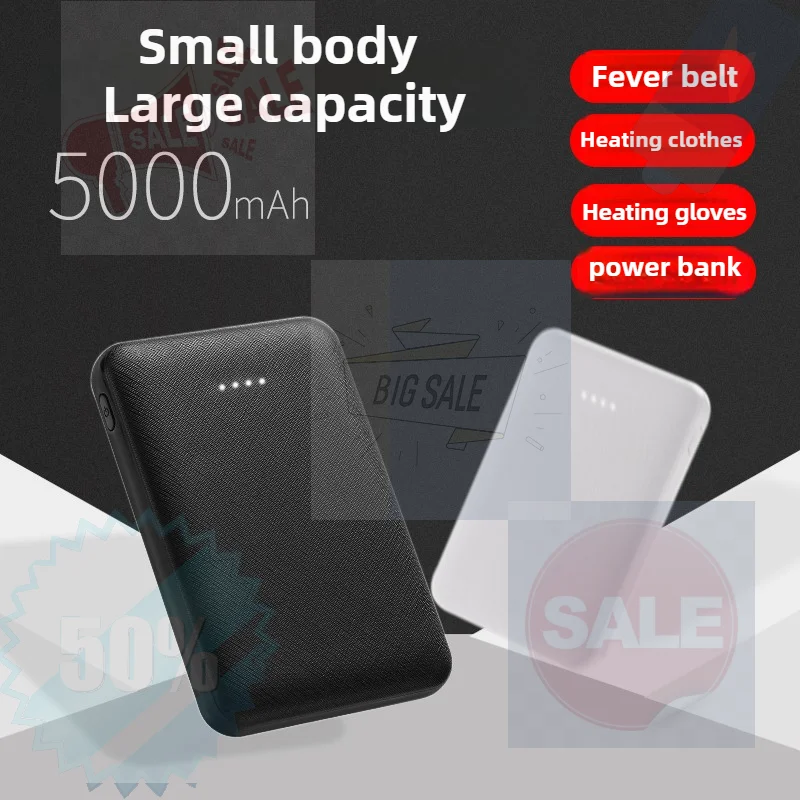

2 шт./лот, внешний аккумулятор 5000 мАч для греющих поясов, греющей одежды и греющих перчаток. Мини-пауэрбанк для мобильного телефона.