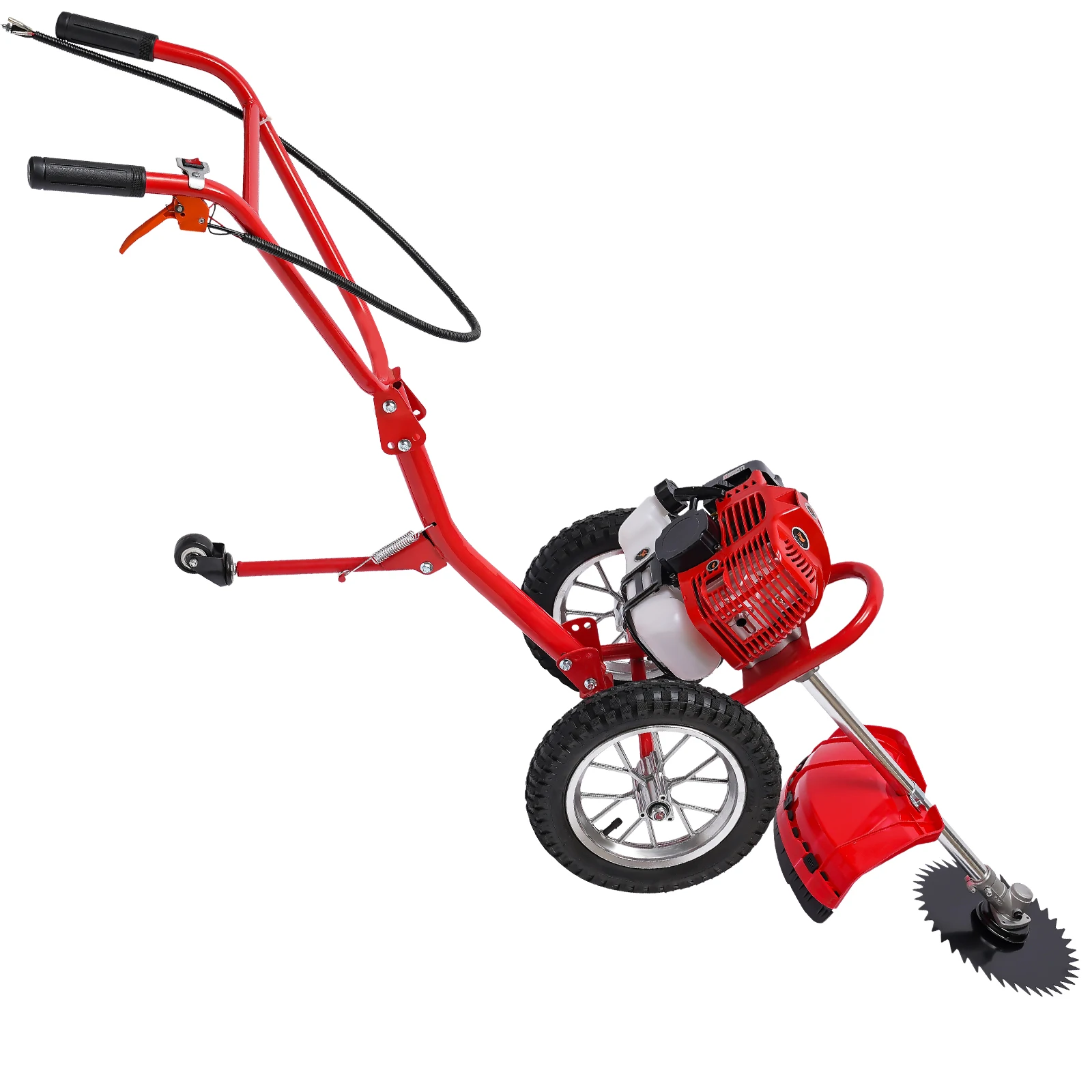 

49CC 2-strokes Two Stroke Lawn Mower Hand Push Type Grass Cutter Garden Tool Lawn Mower Trimmer Gasoline Brush Cutter 1800W