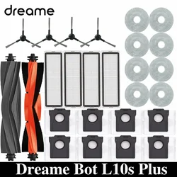Dreame Bot L10s Plus RLL42SD Robot Vacuum Spare Parts Consumables Main Side Brush Hepa Filter Mop Cloth Dust Bag Accessories