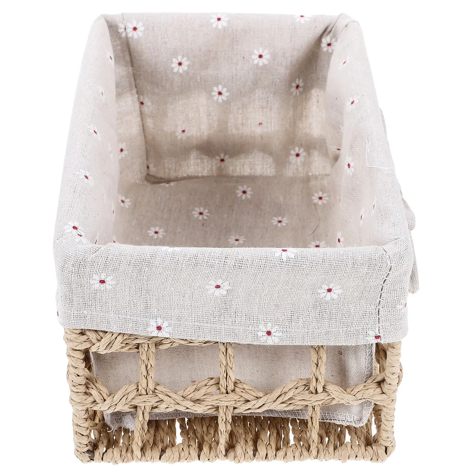 

1pc Woven Storage Basket Large Multifunctional Organizer For Desktop Sundries Home Kitchen Bathroom Decorative Basket Rustic