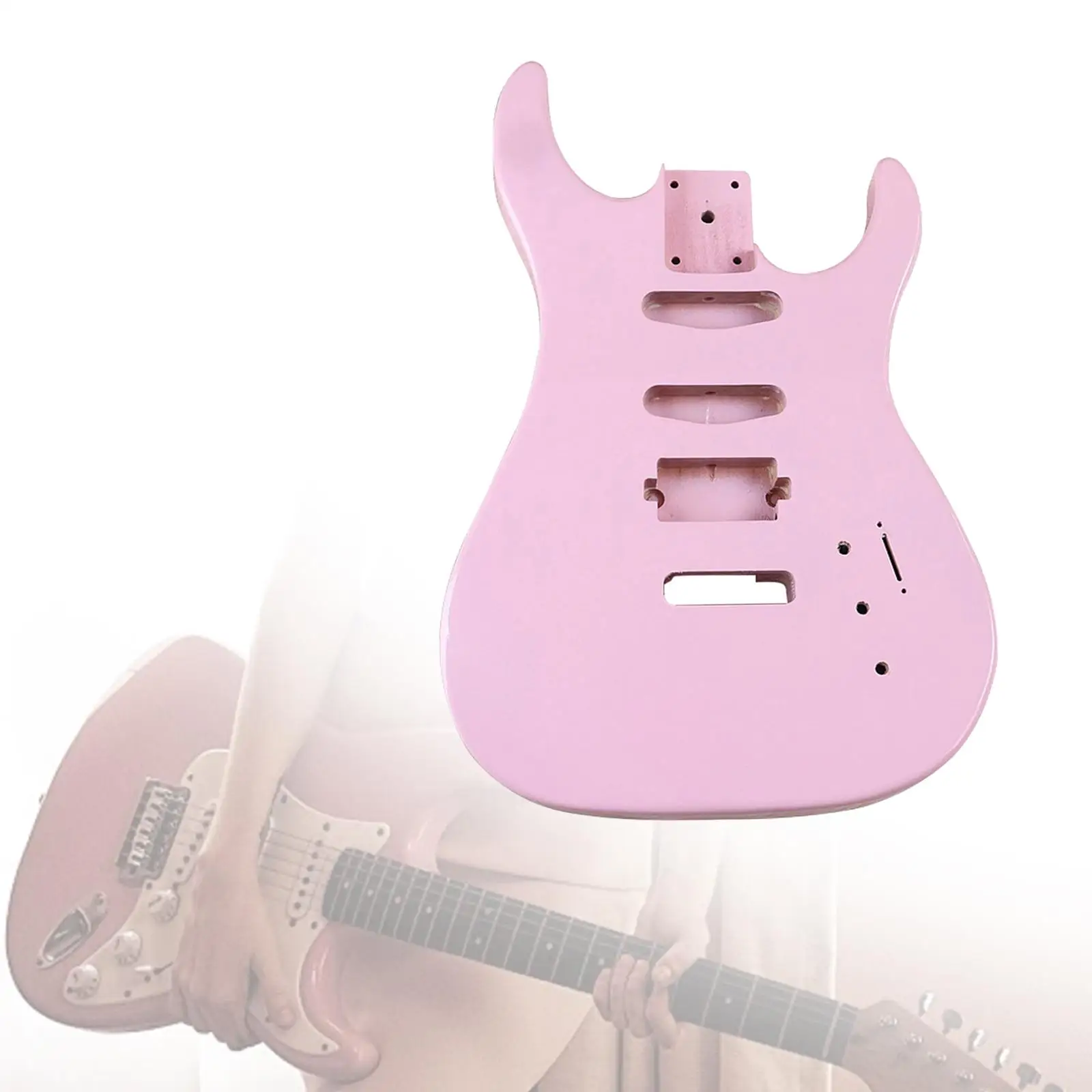 Unfinished Guitar Body Poplar Wood Blank Guitar Body Bass Accessories Musical Instruments Replacement Electric Guitar Body