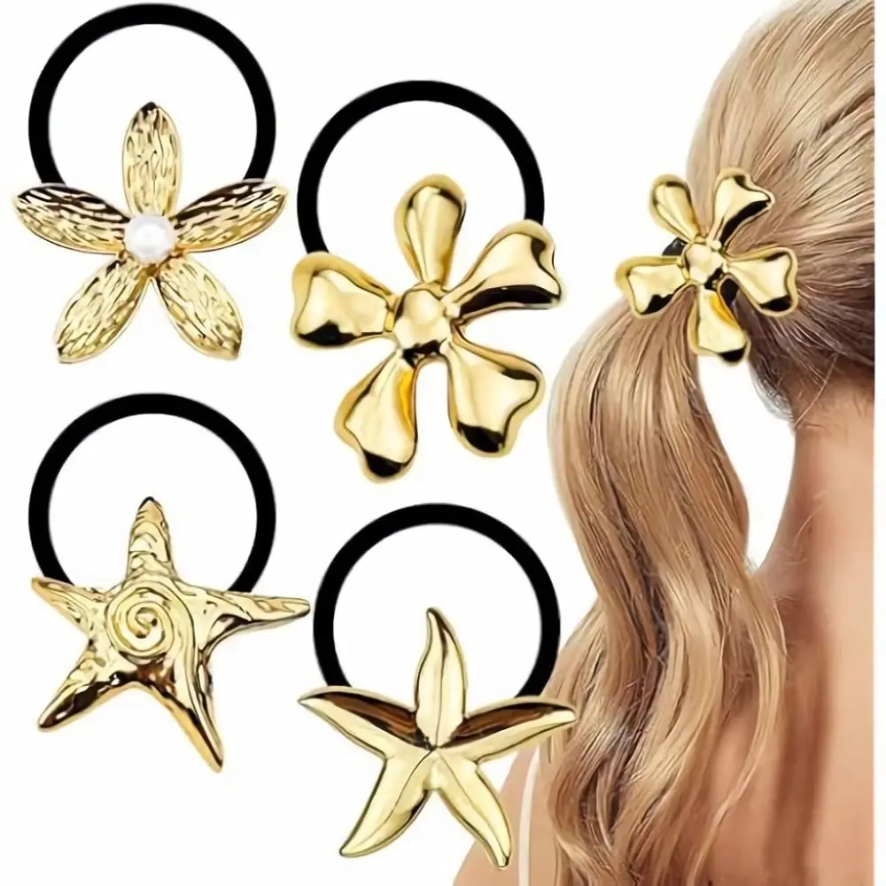 

Fashion Irregular Shape Metal Hair Cuff Golden Color Geometric Charms Elastic Hair Band Elastic Silver Metal Headband Girls