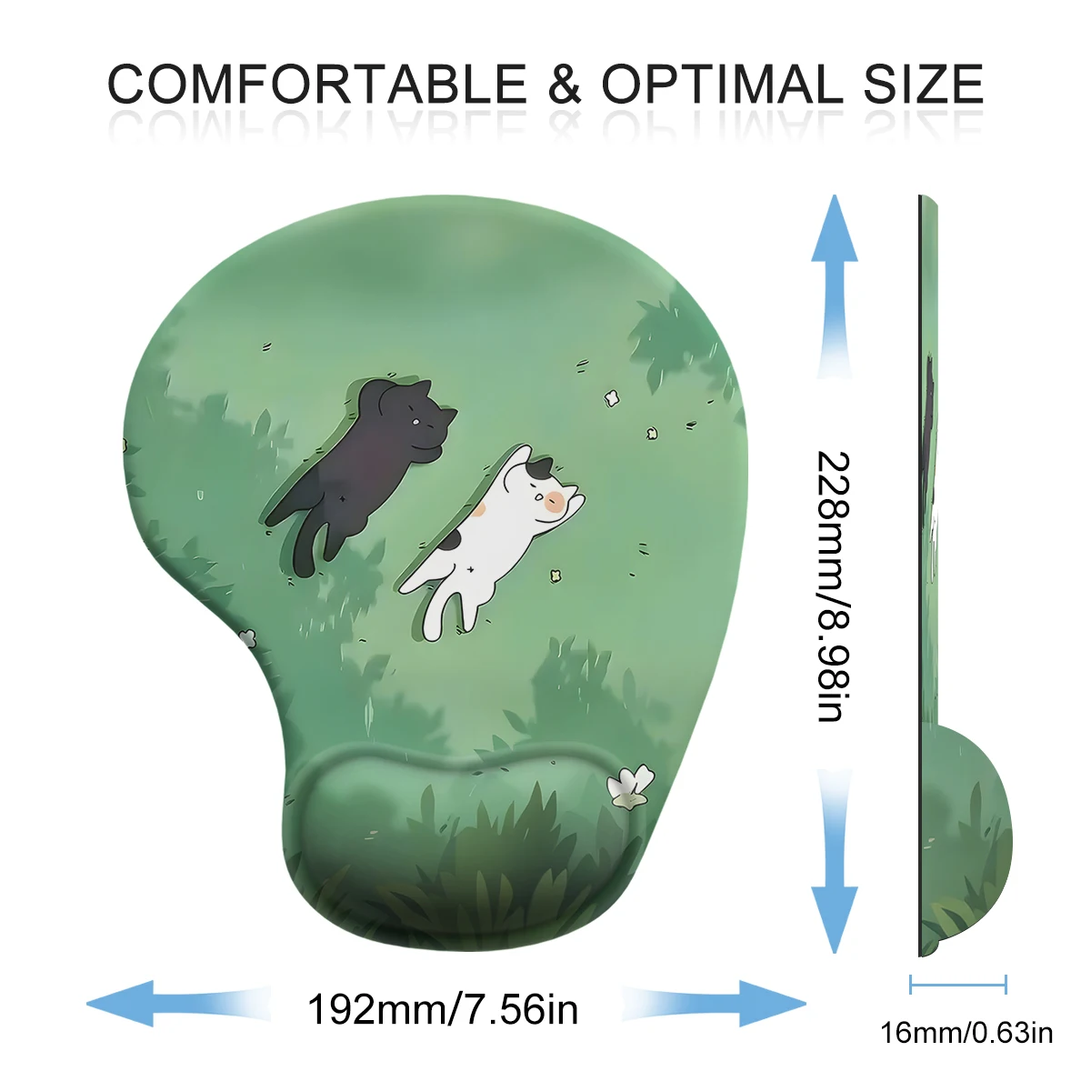 1pc Cute Little Animal Series Pattern Mouse Pad Ergonomic Soft Anti-Slip Wrist Rest Support Mat Computer Mouse Pad For Office PC