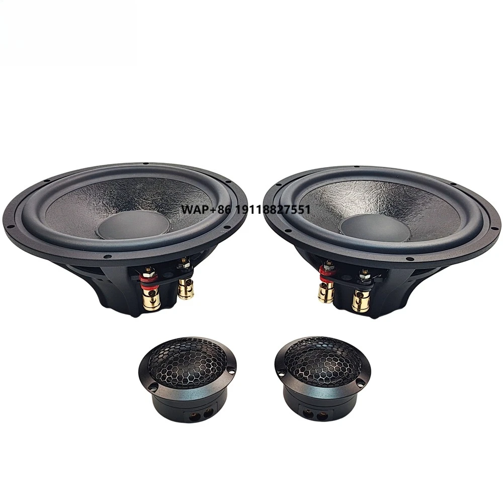 

X63 Car Speaker 6.5 Inch 2-way 4ohm Component Speaker Set Round Speaker for Car Audio Upgrading Bass Tweeter