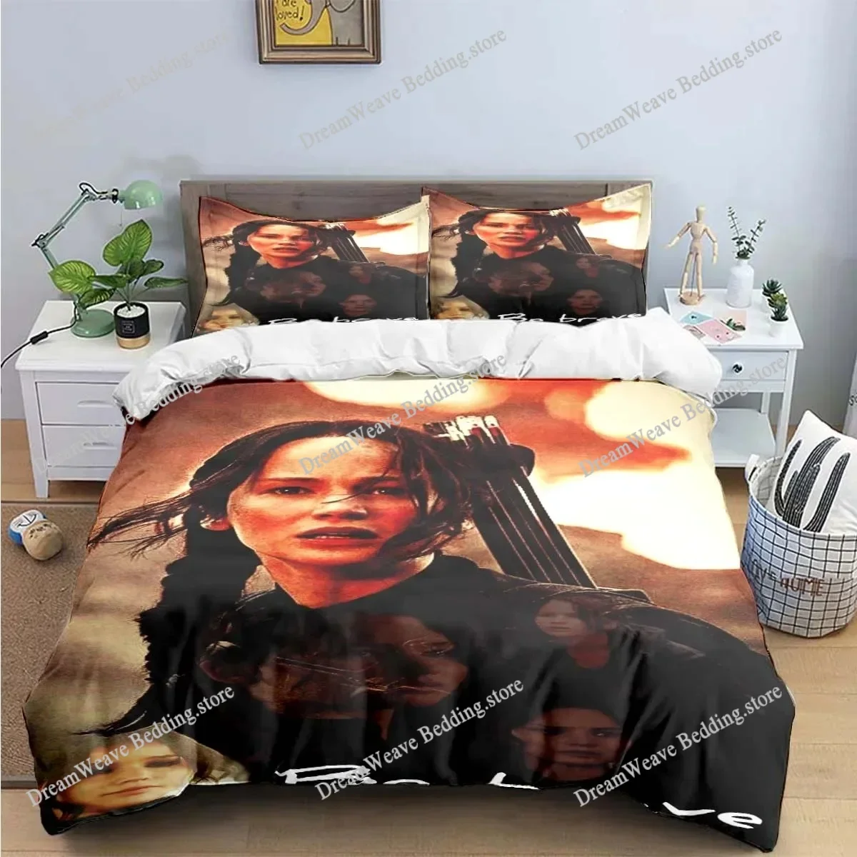 

The Hunger Games Fashion Anime 3d Digital Printing Bedding Set Duvet Cover Comforter Bed Youth Kids Girl Boys Gift Home Textiles