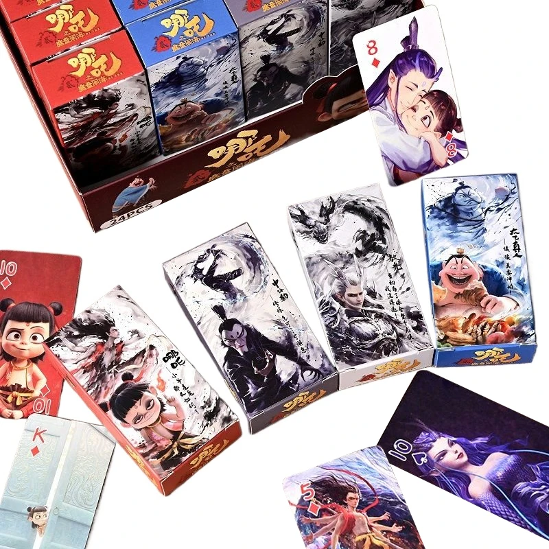 

Nezha's Handmade Magic Children's Trendy Play Limited Edition Poker Card Character Hand Drawn Card Movie Collection