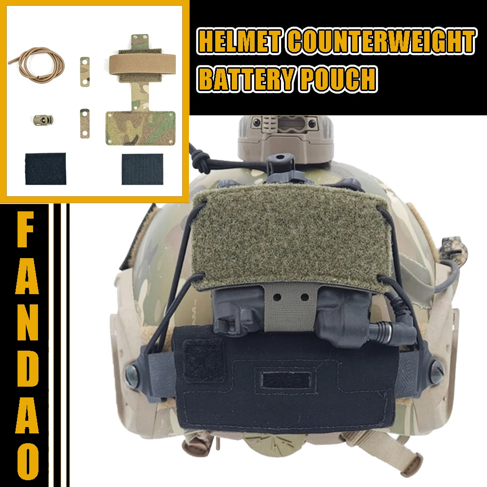 

Крепление для аккумулятора тактического шлема ночного видения, противовес, чехол для аккумулятора NVG, фиксируемая сумка на липучке